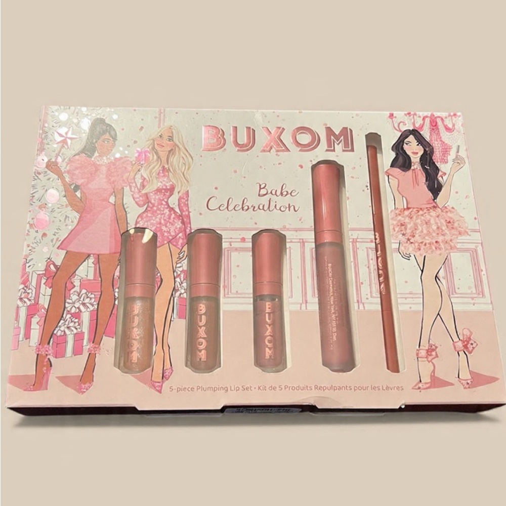 Buxom Babe Celebration Lip Set - Pink and Nude